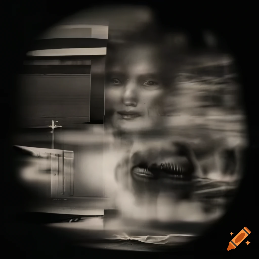 distorted image of a person